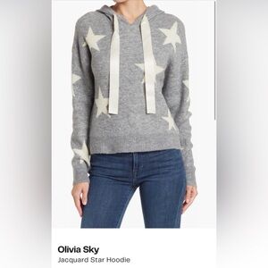 Olivia Sky Jacquard Star Hoodie